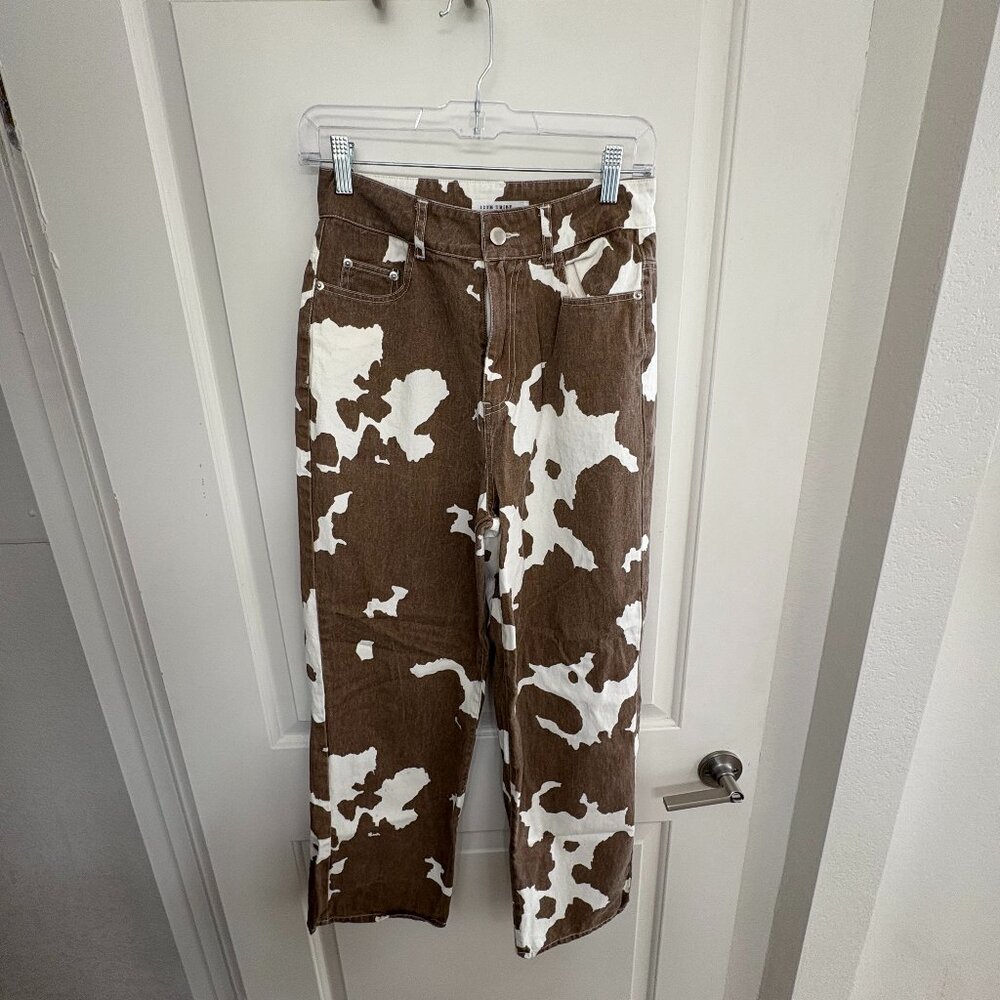 WORN ONCE Cow Print Pants